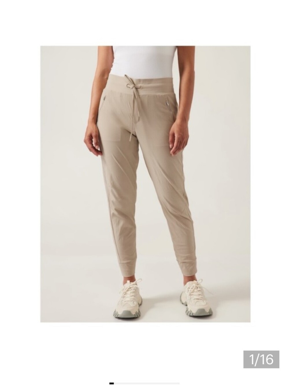 Athleta Trekkie North Jogger 4 TALL  Beige Tan Athletic Athleisure